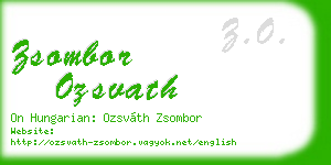 zsombor ozsvath business card