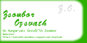 zsombor ozsvath business card